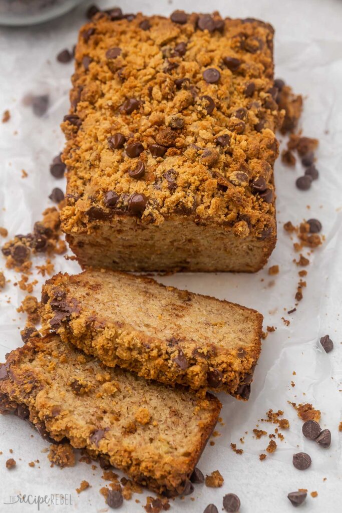 gluten free chocolate chip banana bread recipe for a sweet treat