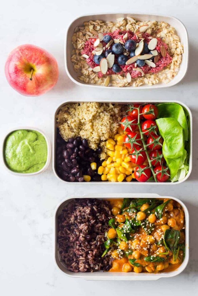 healthy and balanced vegan meal prep ideas for the week