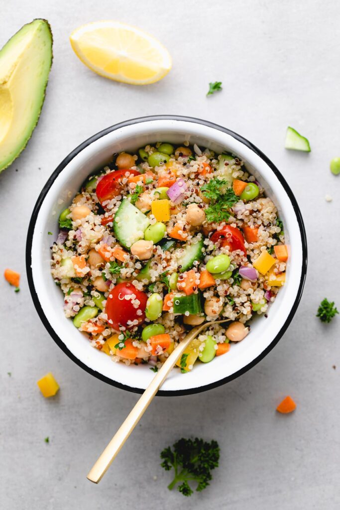 healthy vegan quinoa salad recipe for lunch