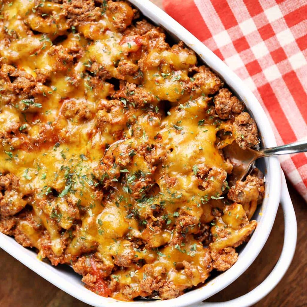 keto friendly cheeseburger casserole recipe