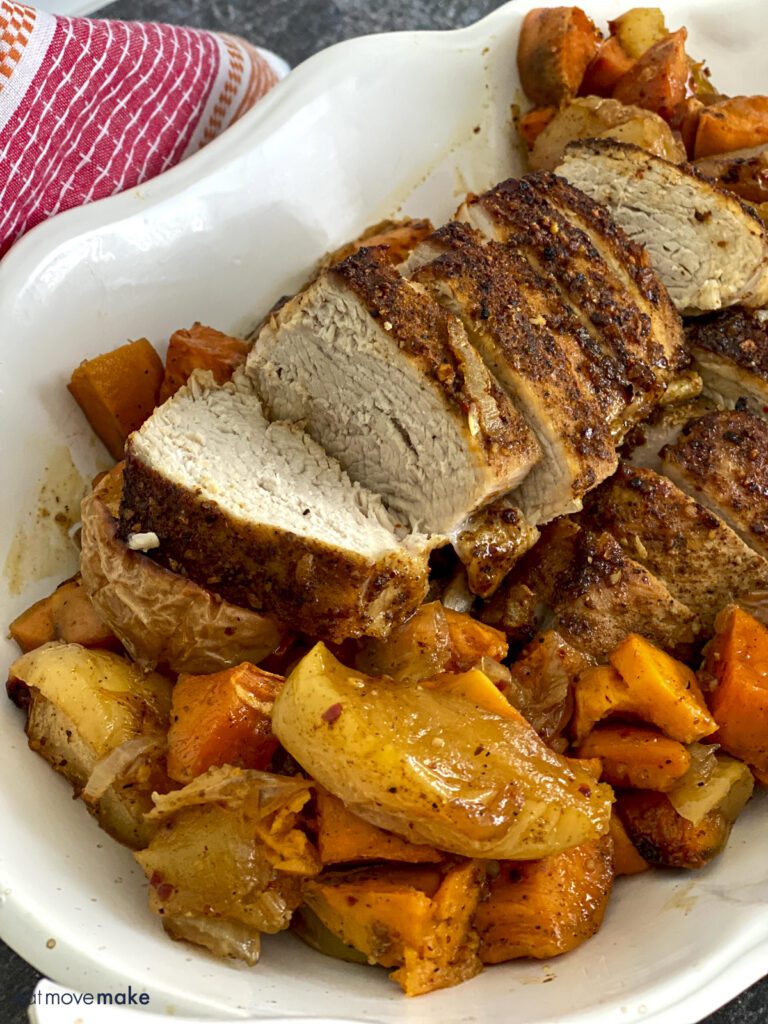 roasted pork tenderloin with apples and onions a sweet and savory main course