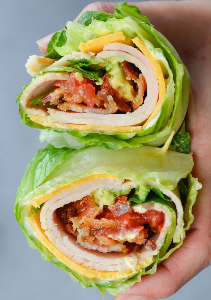 low carb lunch roasted turkey and avocado lettuce wraps recipe