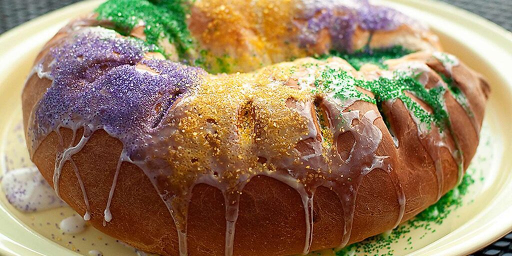 dive into mardi gras with delicious king cake