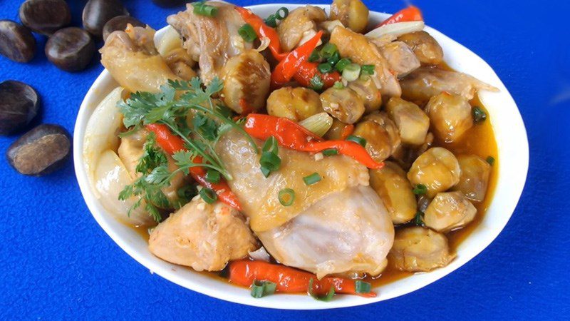 Chestnut braised chicken