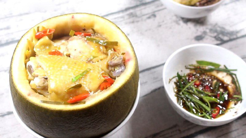 steamed chicken with grapefruit