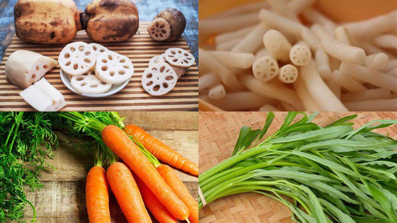 Ingredients for lotus root kimchi