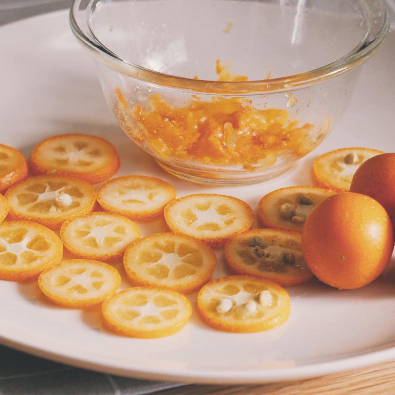 Step 2 Grating tangerine zest for Tangerine Cheesecake