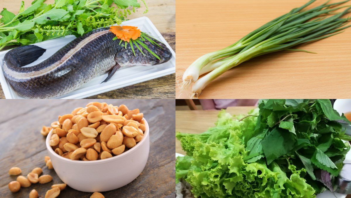 Ingredients for the dish how to make grilled snakehead fish with an air fryer