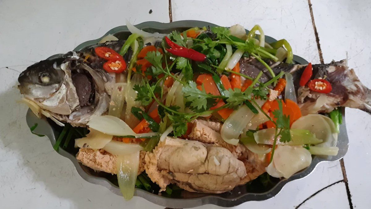 Steamed Fish with Ginger and Onion