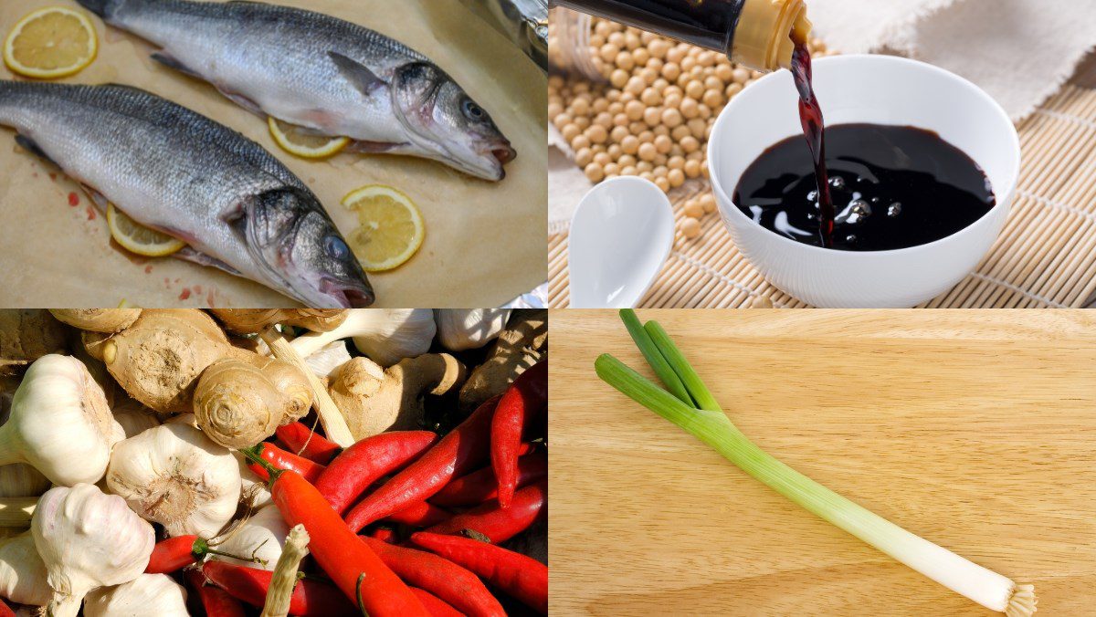 Ingredients for the dish method of steaming perch with soy sauce