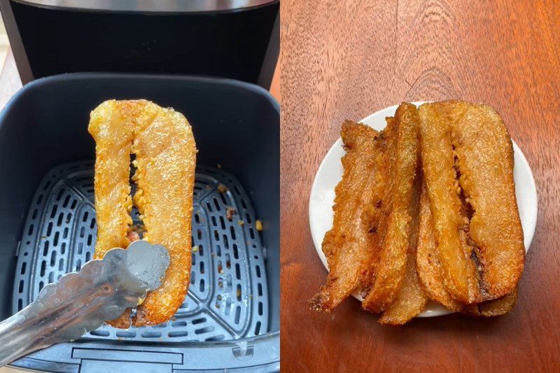 Step 3: Enjoying fried sticky rice cake