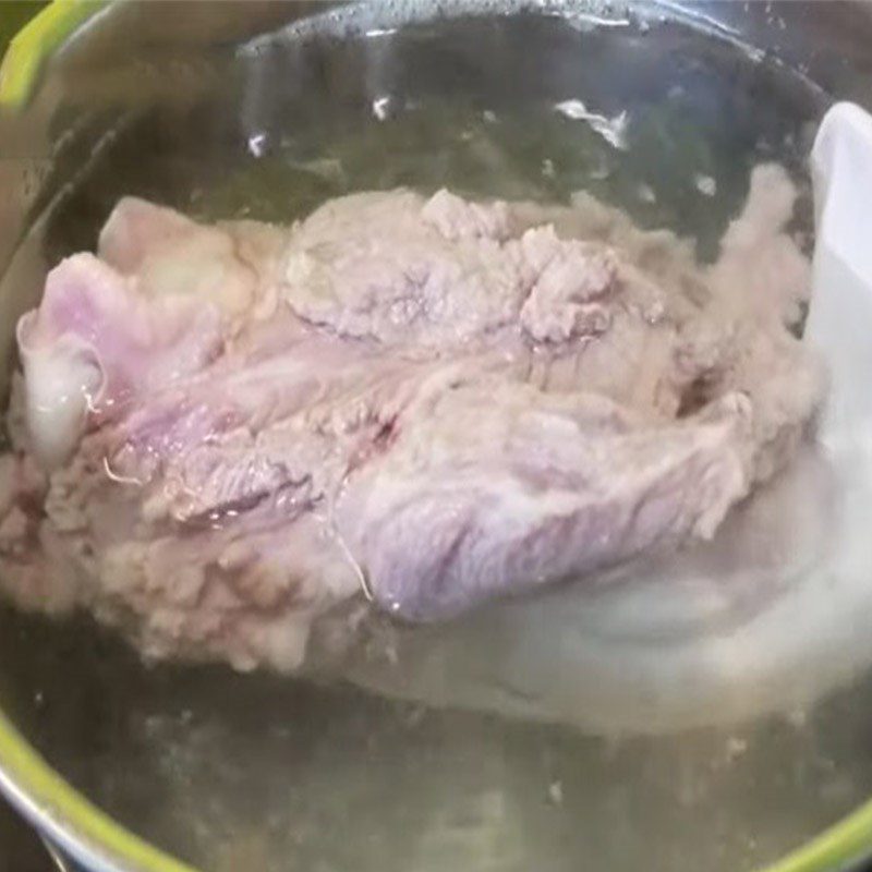 Step 2 Blanch the pork tongue Boiled pork tongue