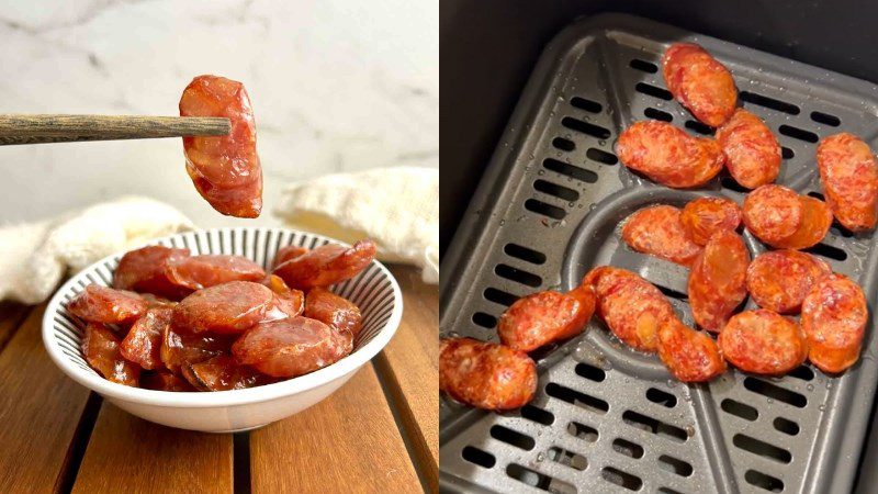 How to fry sliced sausages with an air fryer