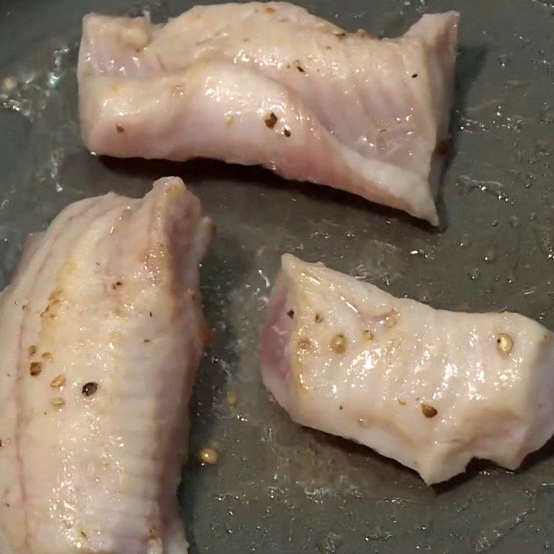 Step 5 Fry the fish for Fish Salad