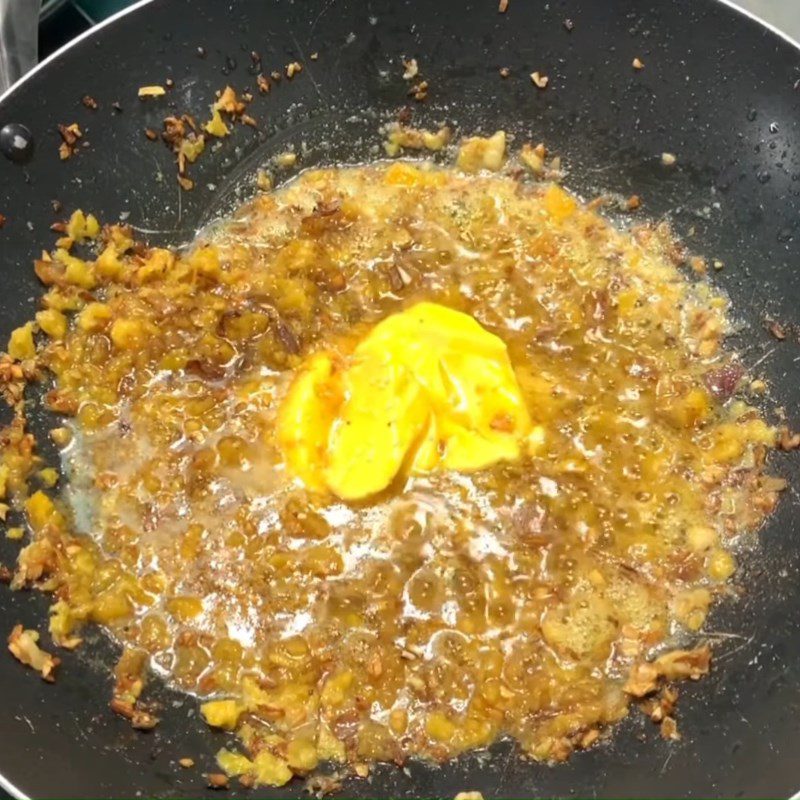 Step 4 Make Salted Egg Sauce Crab with salted egg