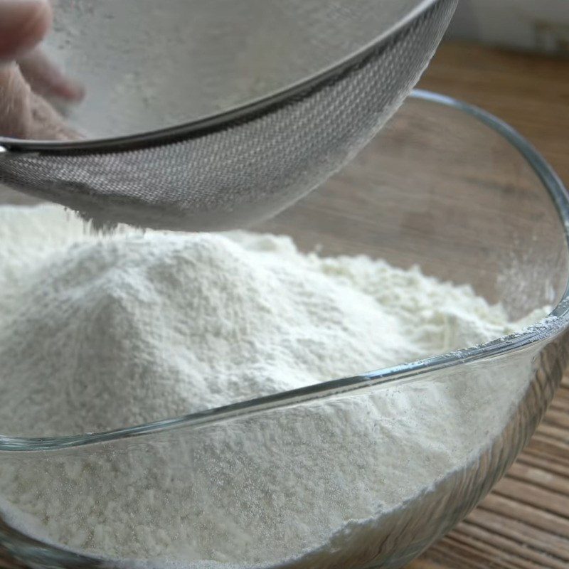 Step 3 Make the dough for Pineapple Cheese Cake