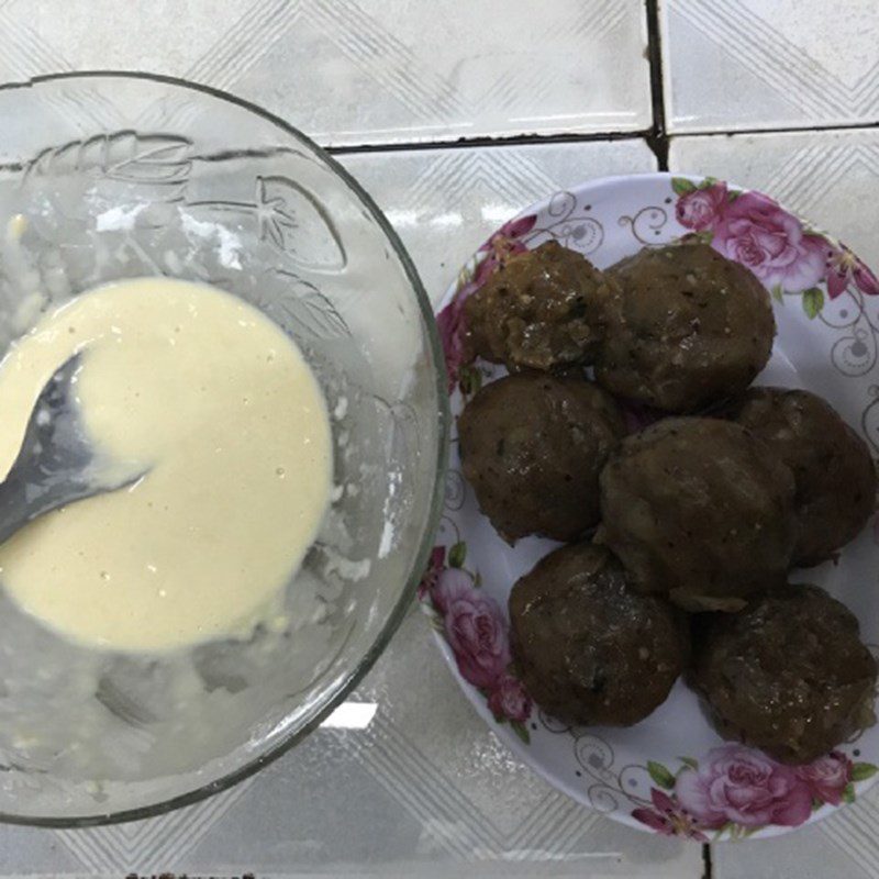 Step 3 Shape the fish cake Fish cake wrapped in sweet potato