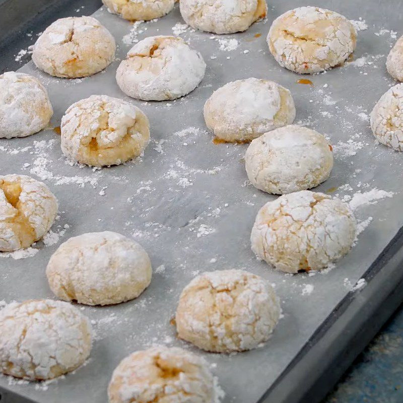 Step 4 Baking the cookies Orange cookies with orange jam filling