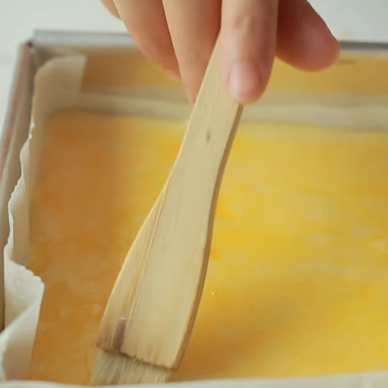 Step 7 Baking the cake for the second time Baked yogurt cheesecake