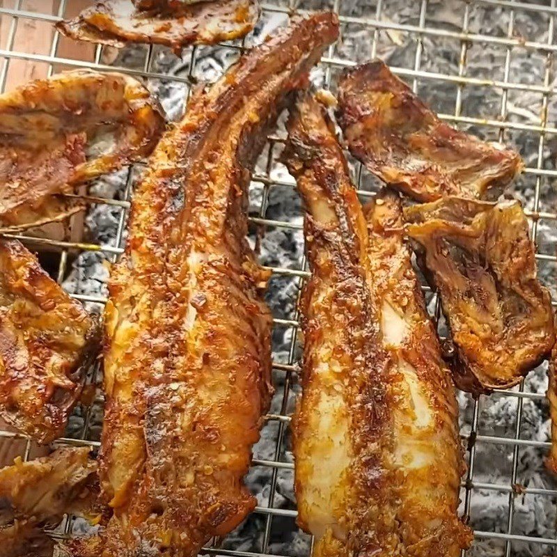 Step 3 Grilling the fish Grilled Snakehead Fish with Satay using air fryer