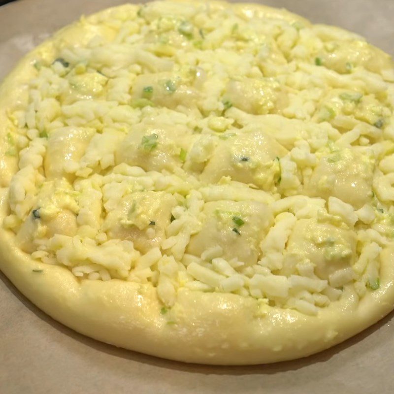 Step 4 Spread garlic butter and sprinkle cheese Garlic bread with cheese