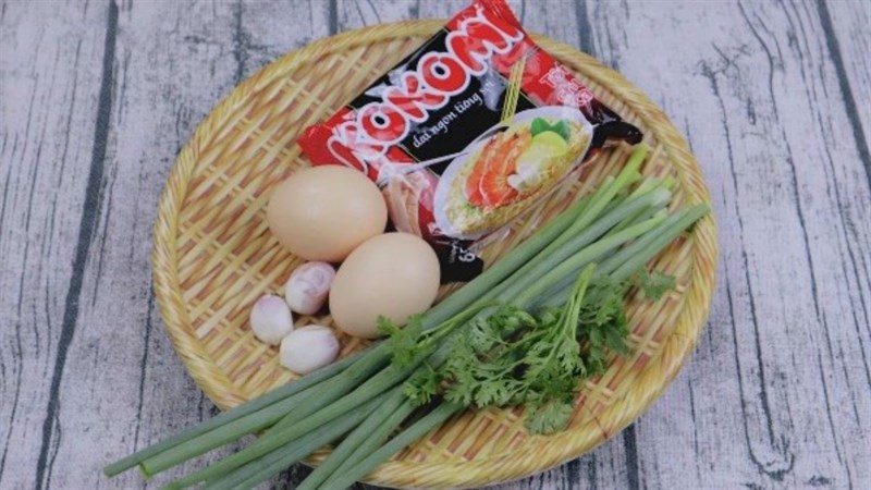 Ingredients for the dish 2 ways to make stir-fried noodles with eggs