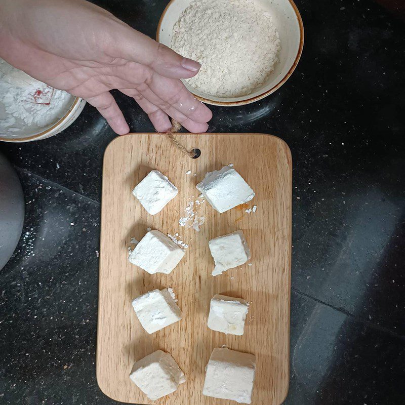 Step 1 Prepare the tofu Salted fried tofu