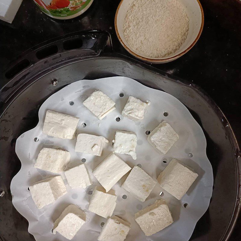 Step 1 Prepare the tofu Salted fried tofu