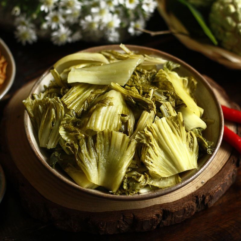 Step 1 Prepare the ingredients for Steamed Grouper with Pickled Mustard Greens