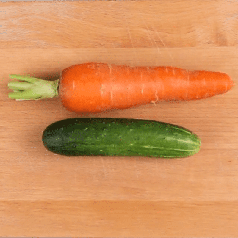 Step 1 Prepare the vegetables for Vegetarian Vegetable Spring Rolls