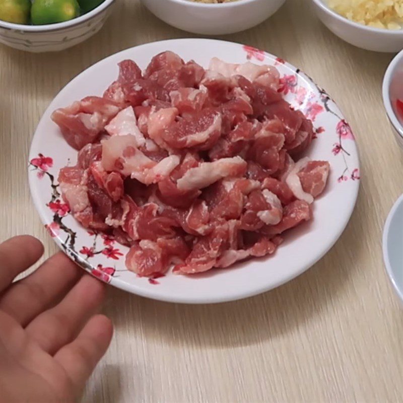 Step 1 Prepare the Pork Steamed Pork with Shrimp Paste