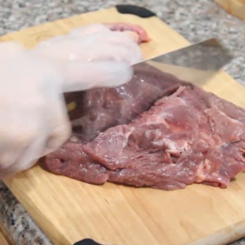 Step 2 Prepare and marinate beef for grilled beef pho