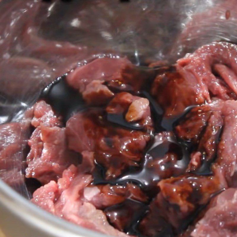 Step 2 Prepare and marinate beef for grilled beef pho