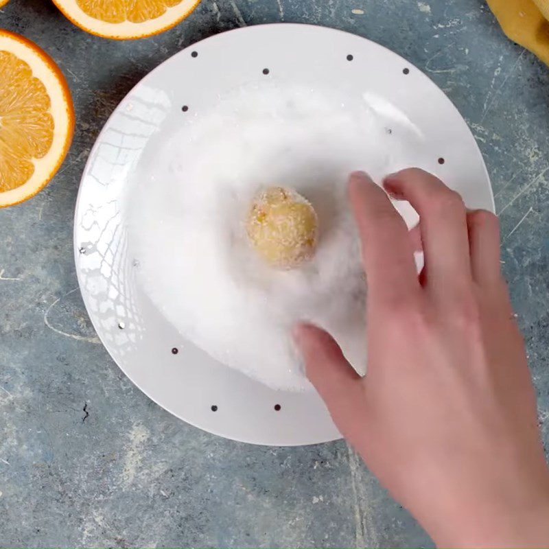 Step 3 Shaping and wrapping the dough Orange cookies with orange jam filling