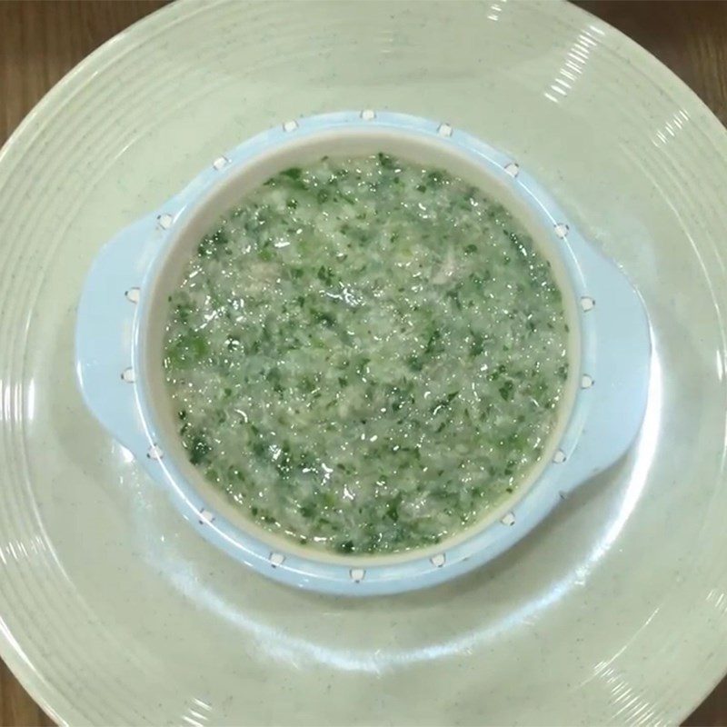 Step 4 Final Product Frog porridge with water spinach