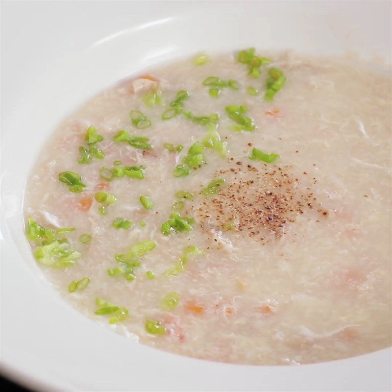 Step 4 Final Product Shrimp oatmeal soup