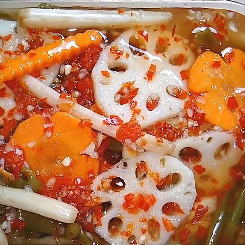 Step 5 Final product Lotus root kimchi