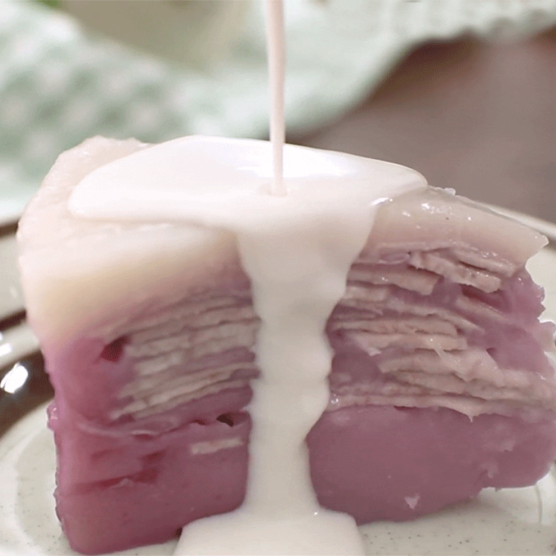 Step 7 Final Product Steamed Taro Cake with Coconut Milk