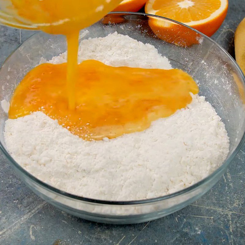 Step 2 Mix the dough with the orange zest mixture Orange jam-filled cookies