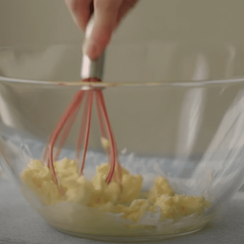 Step 1 Mix the Butter and Egg Mixture for Fresh Orange Cookies