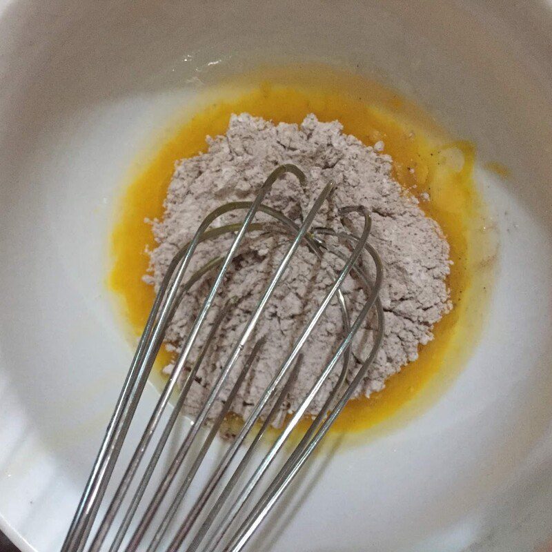 Step 1 Mixing the flour ingredients for Castella Cake - Taiwanese sponge cake