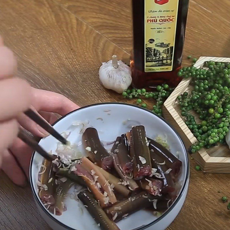 Step 2 Marinate the eel Crispy Eel with Green Pepper Sauce