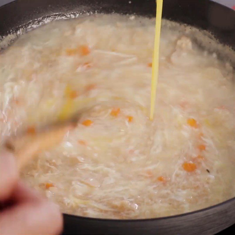 Step 2 Cook soup Shrimp oatmeal soup