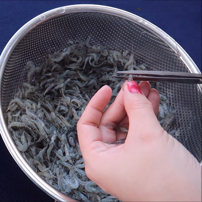 Step 1 Prepare shrimp and pork belly Stir-Fried Shrimp with Pork