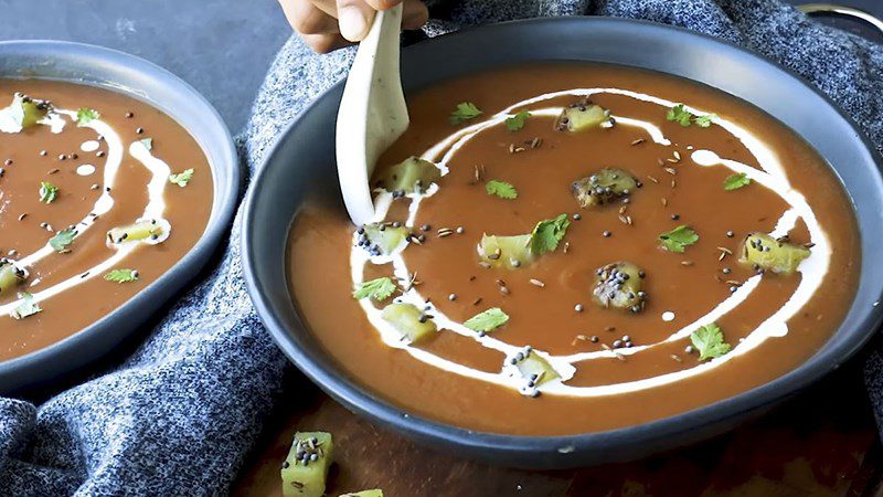 Carrot sweet potato soup