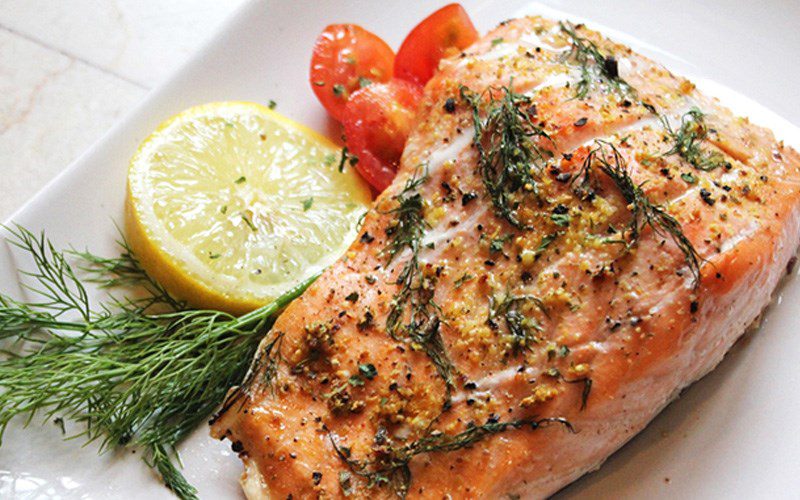 Grilled salmon