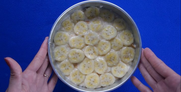 Step 3 Baking the cake Banana cake baked with sandwich bread