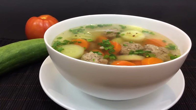 Carrot meatball soup