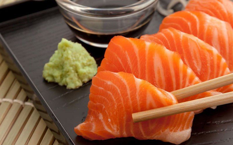 Salmon sashimi