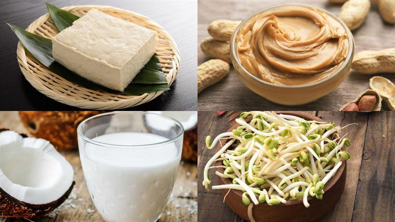 Ingredients for tofu with peanut butter sauce